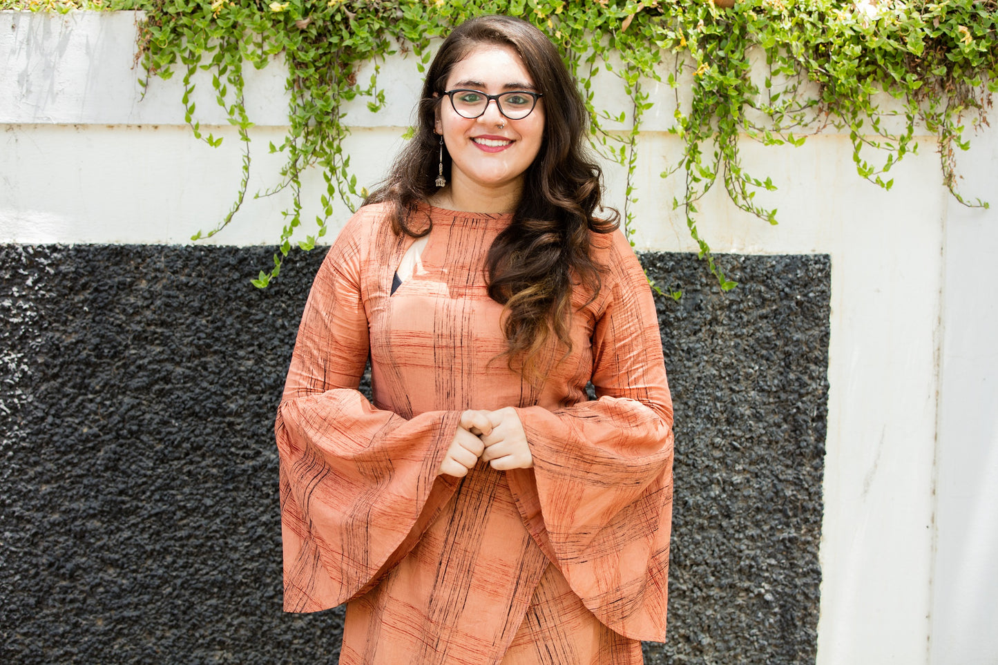 Orange wrap kurti - Sikhat