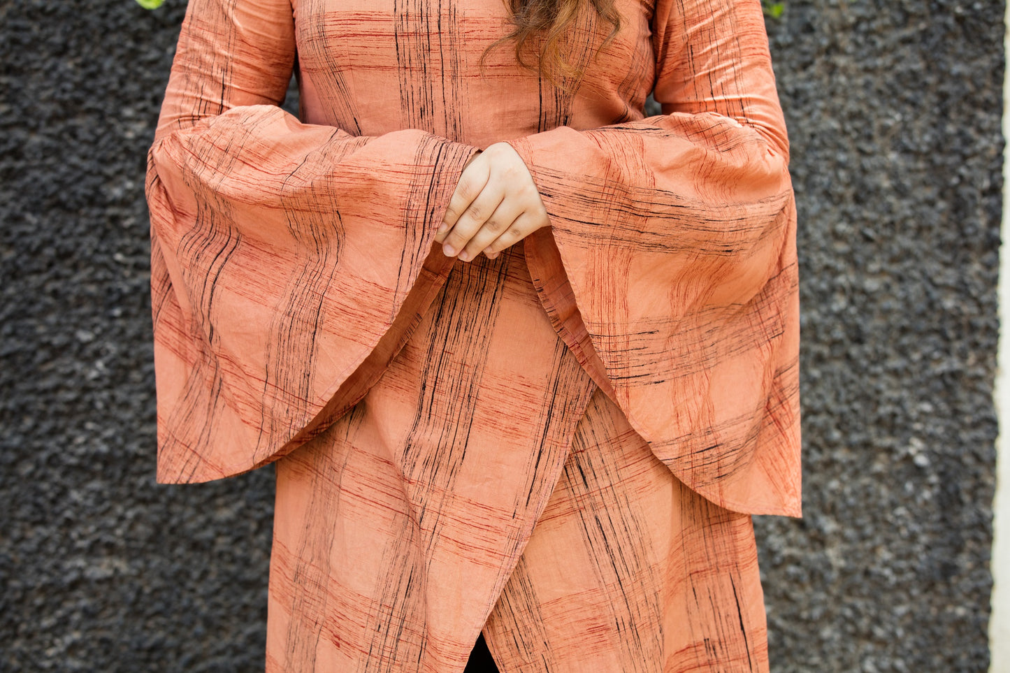 Orange wrap kurti - Sikhat