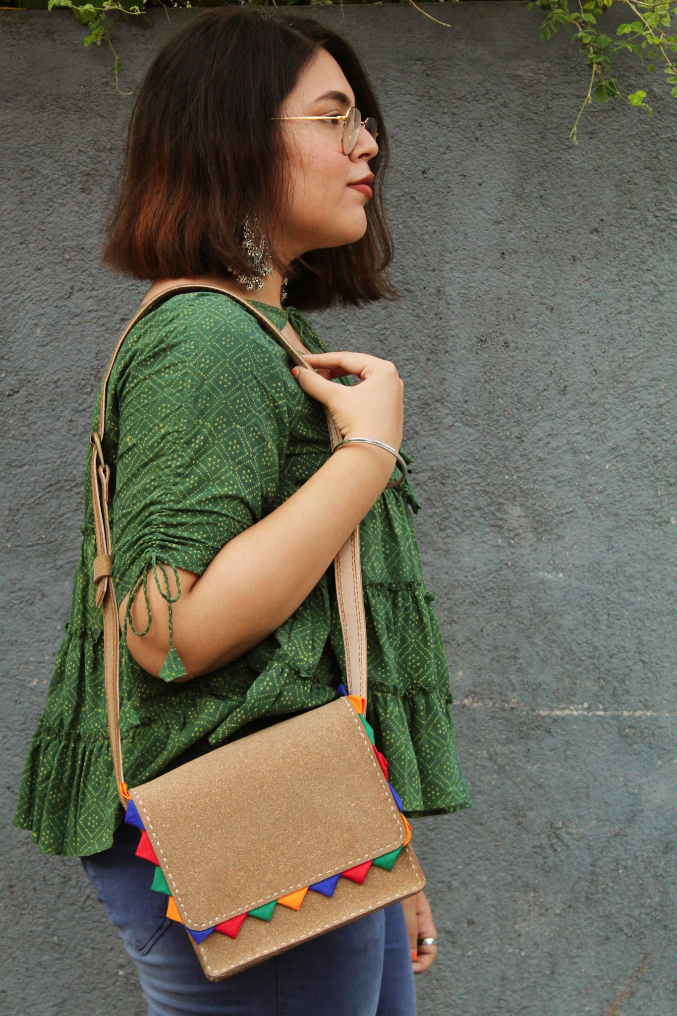 Cork Leather Sling Bag - Sikhat