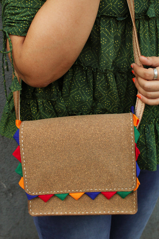 Cork Leather Sling Bag - Sikhat