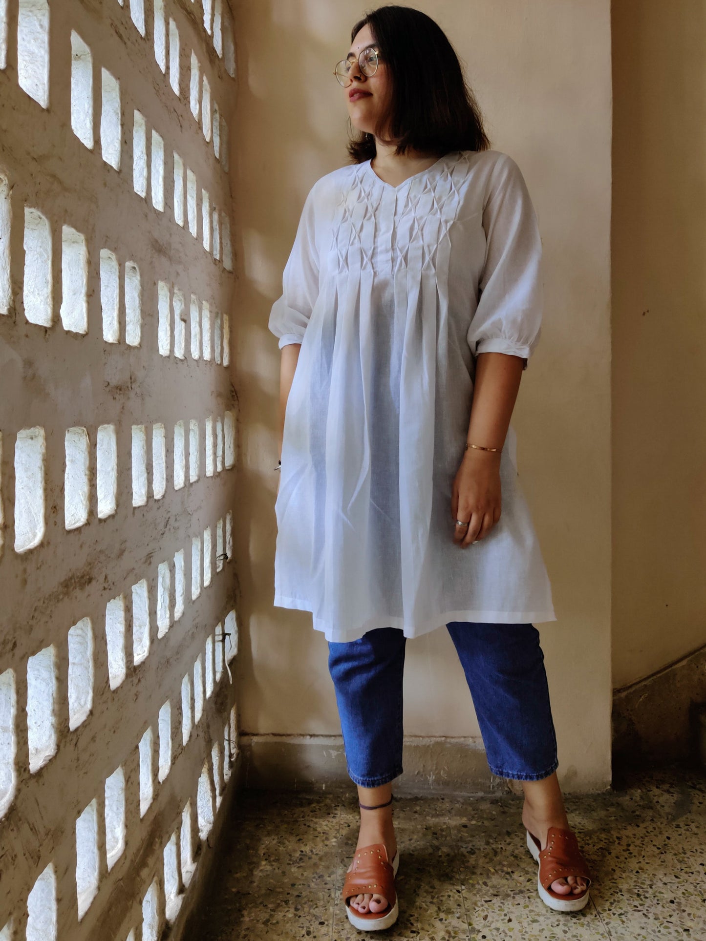 White Linen Kurta - Sikhat