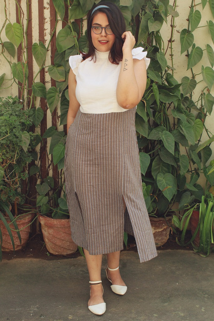White ruffled dress - Sikhat