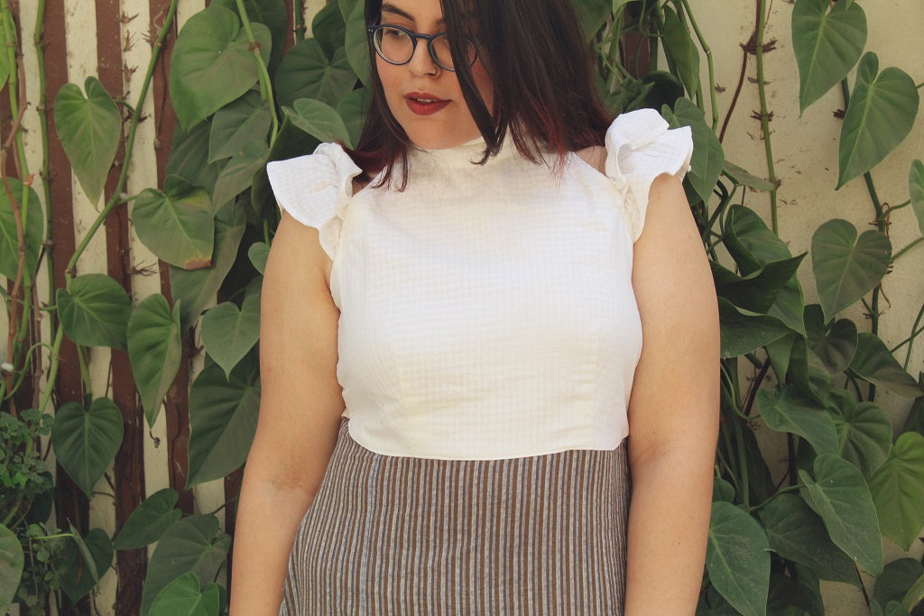 White ruffled dress - Sikhat