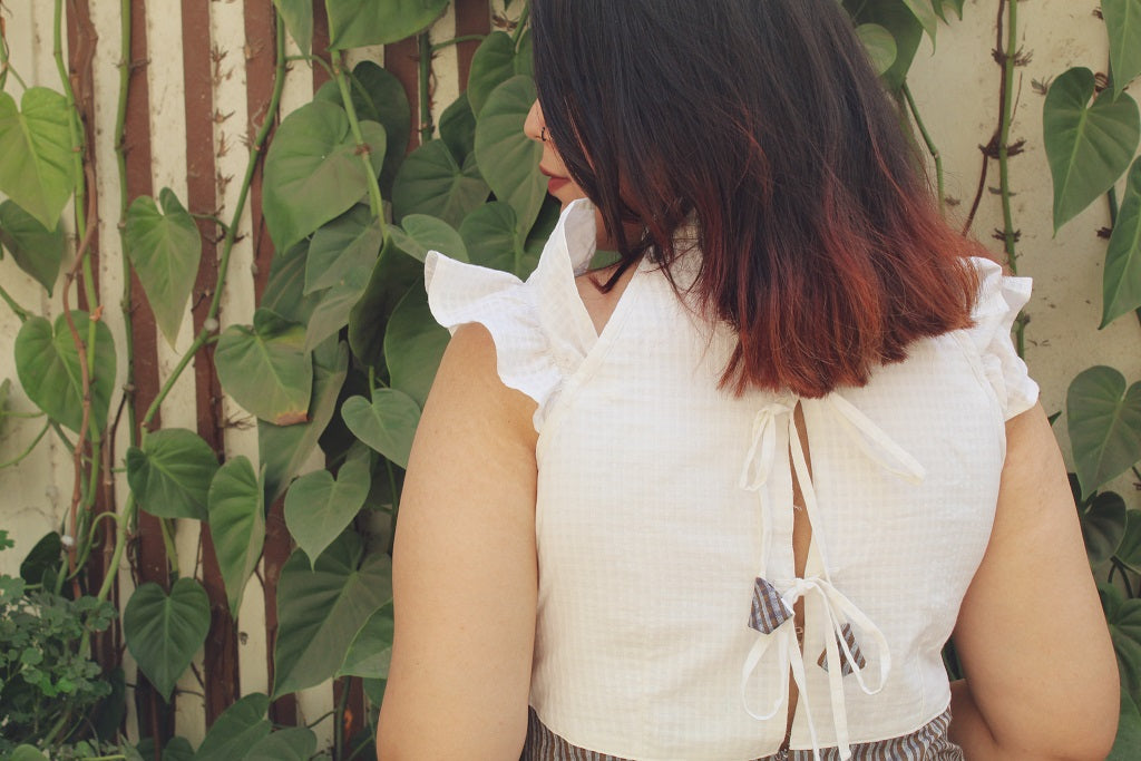 White ruffled dress - Sikhat