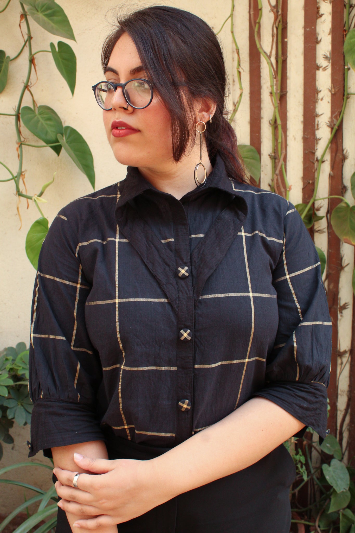 Black Gold Checked Shirt - Sikhat