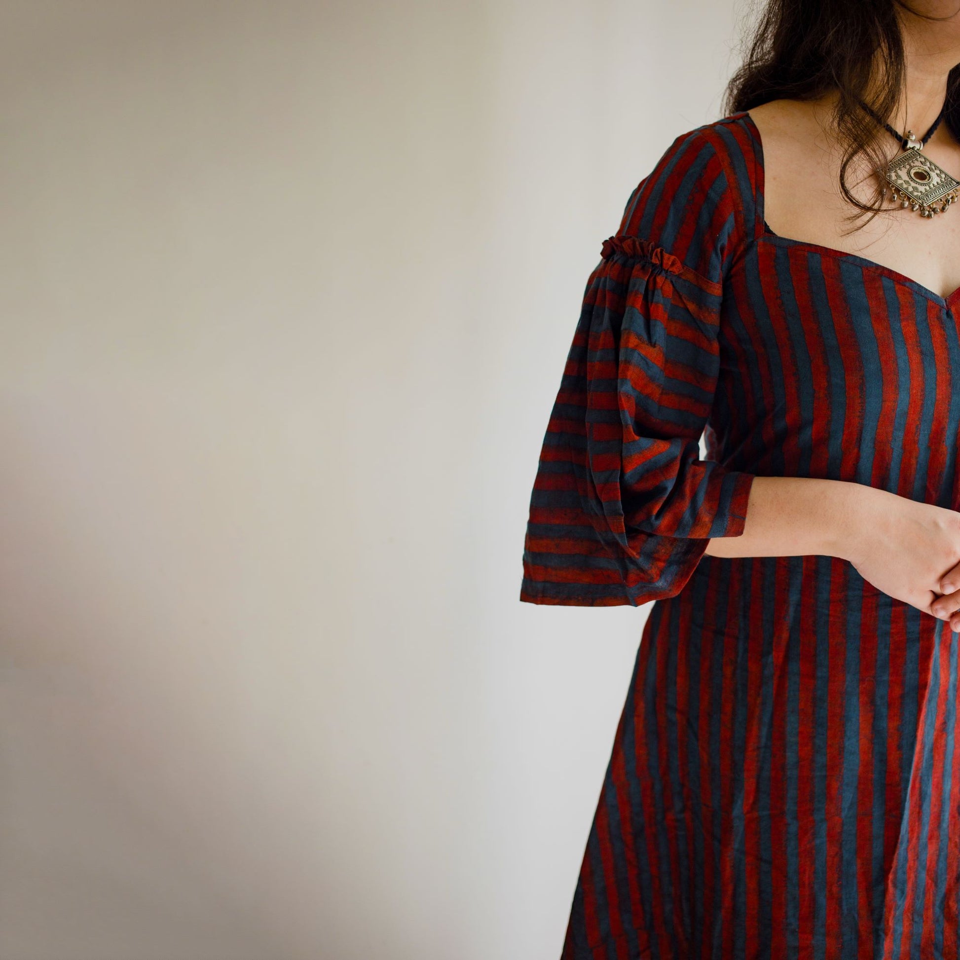 Striped Mini-malist dress - Sikhat