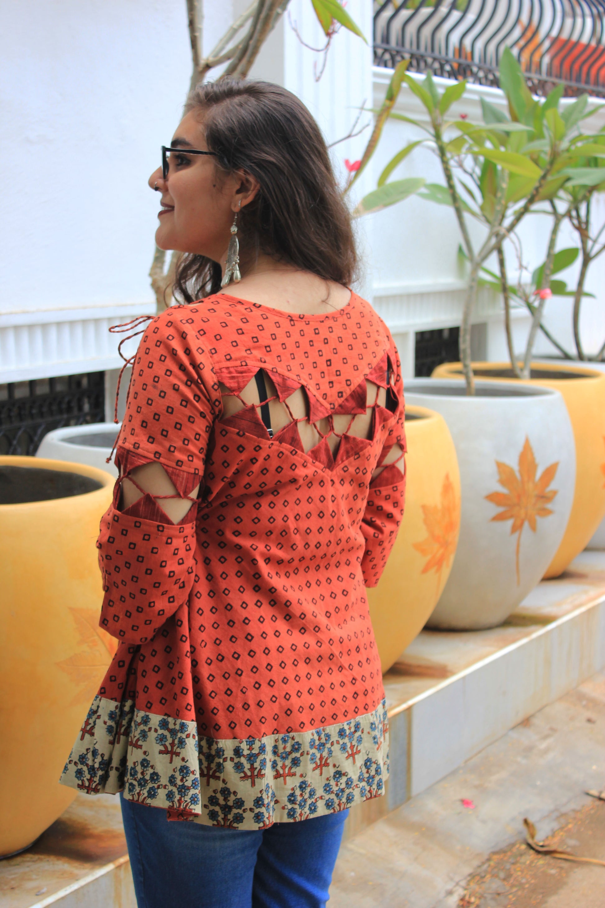 Oblique Cutwork Top - Sikhat