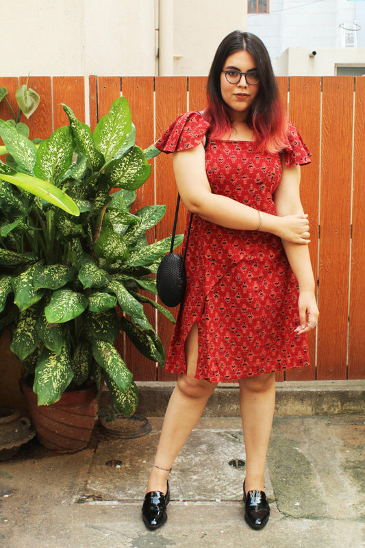 Red Ruffled Dress - Sikhat