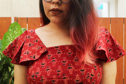 Red Ruffled Dress - Sikhat