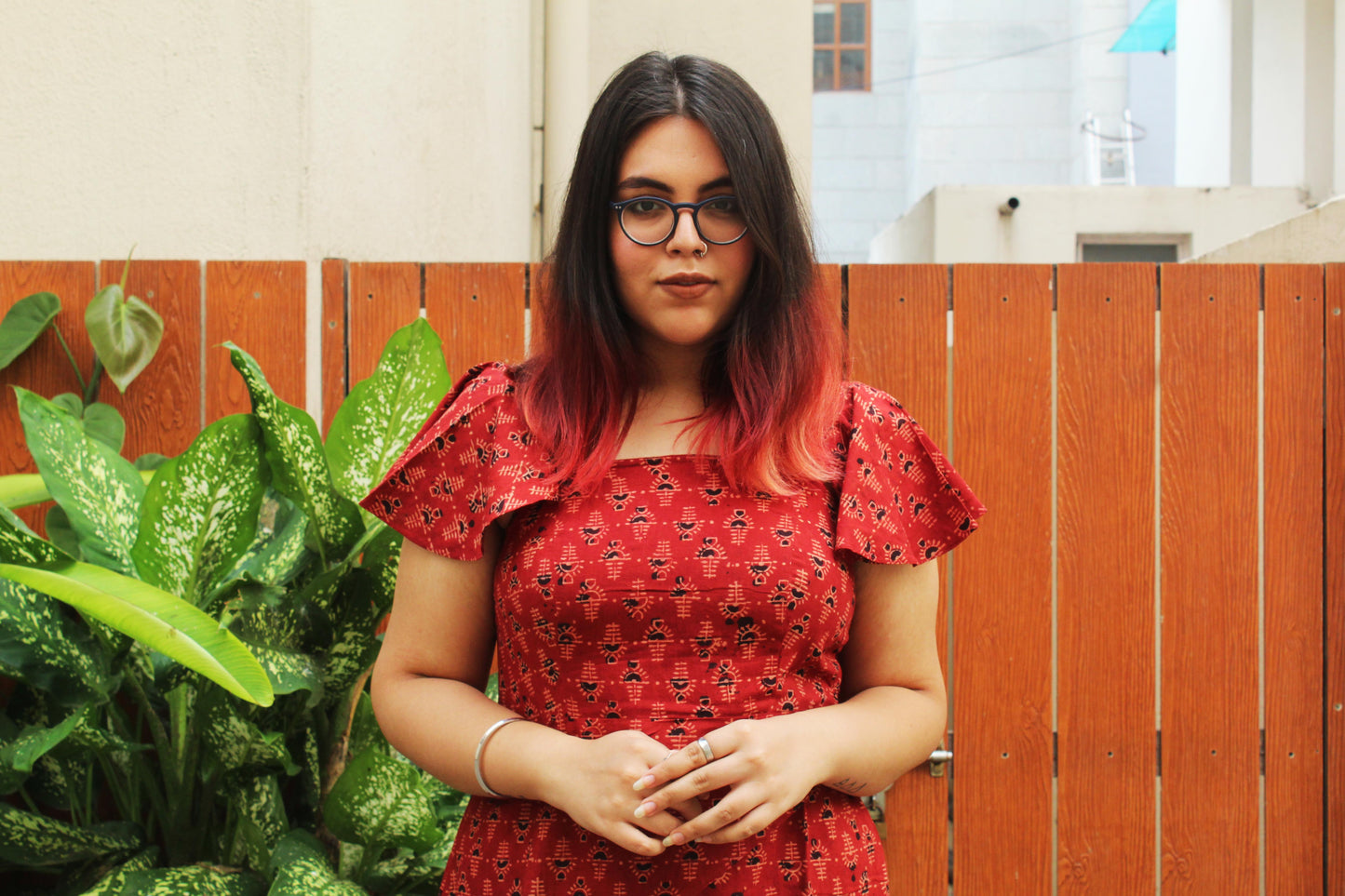 Red Ruffled Dress - Sikhat