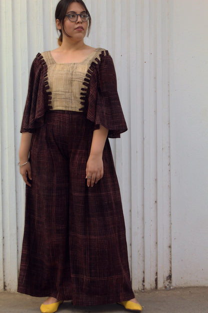Cape Crop-Top and Pleated Palazzo - Sikhat