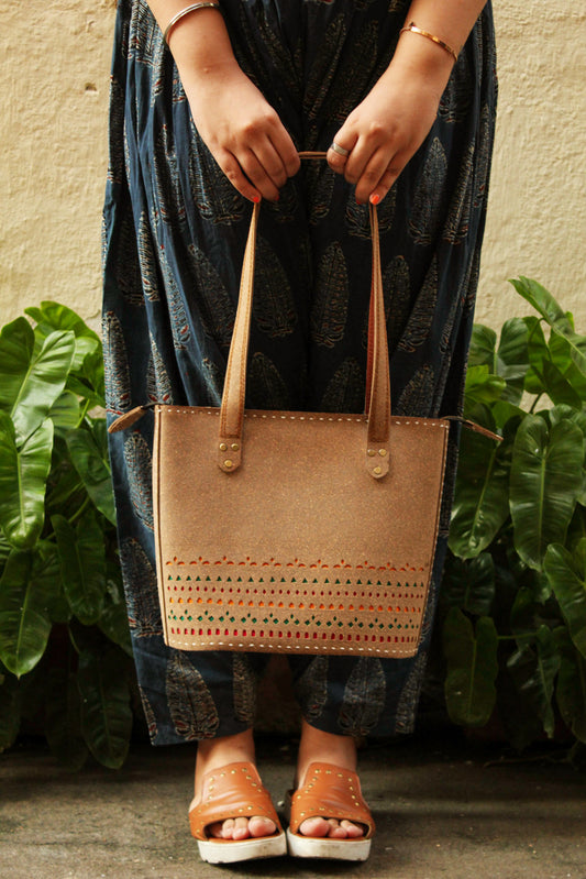 Cork Leather Tote Bag - Sikhat