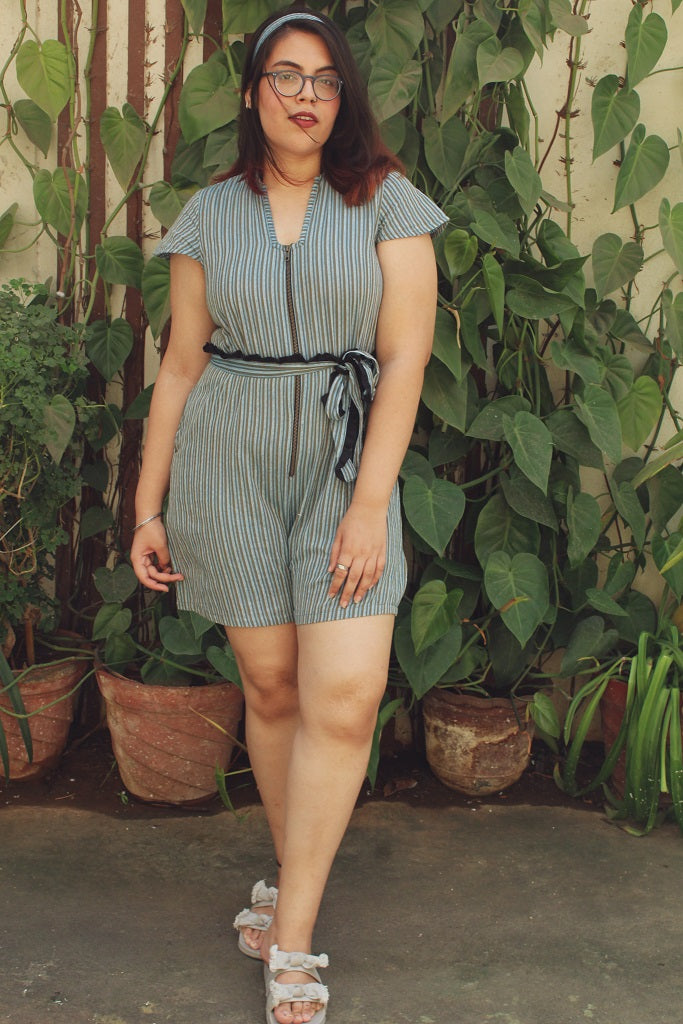 Blue striped playsuit - Sikhat