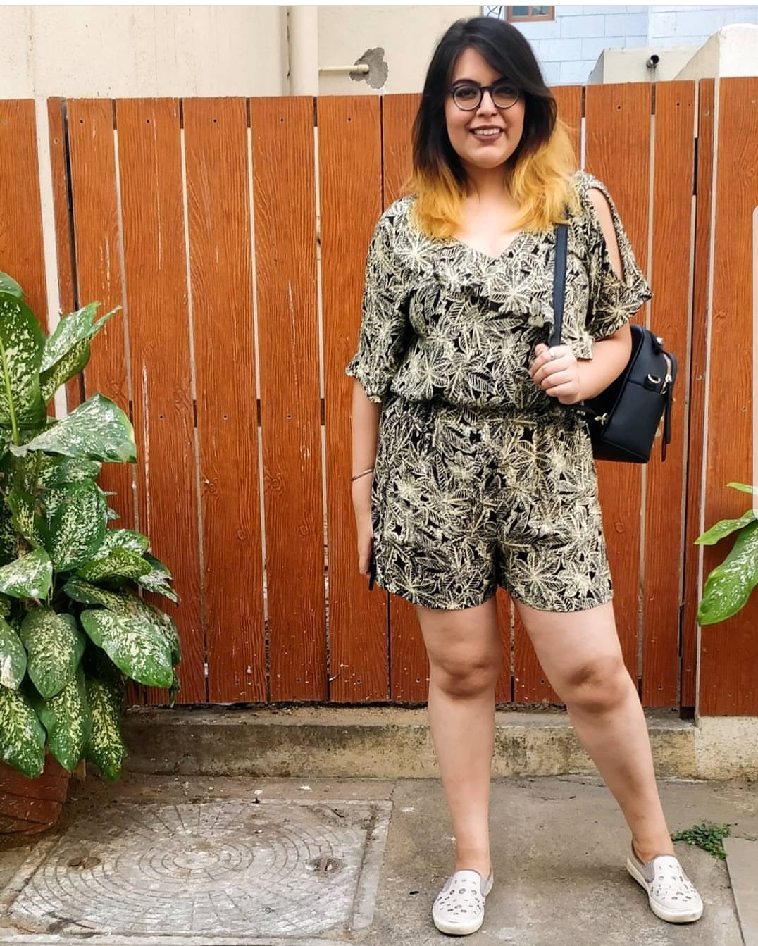B/W ruffled wrap playsuit - Sikhat
